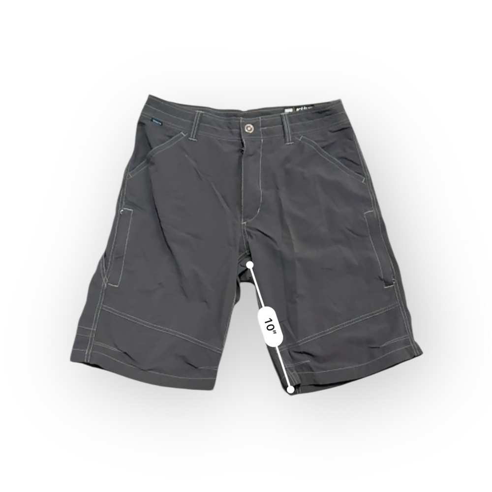 KÜHL Mens Renegade Dark Grey Active Shorts Contrast Stitching Sz 34​ - Picture 5 of 10